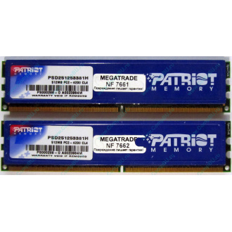 Память 1Gb (2x512Mb) DDR2 Patriot PSD251253381H pc4200 533MHz (Арзамас)